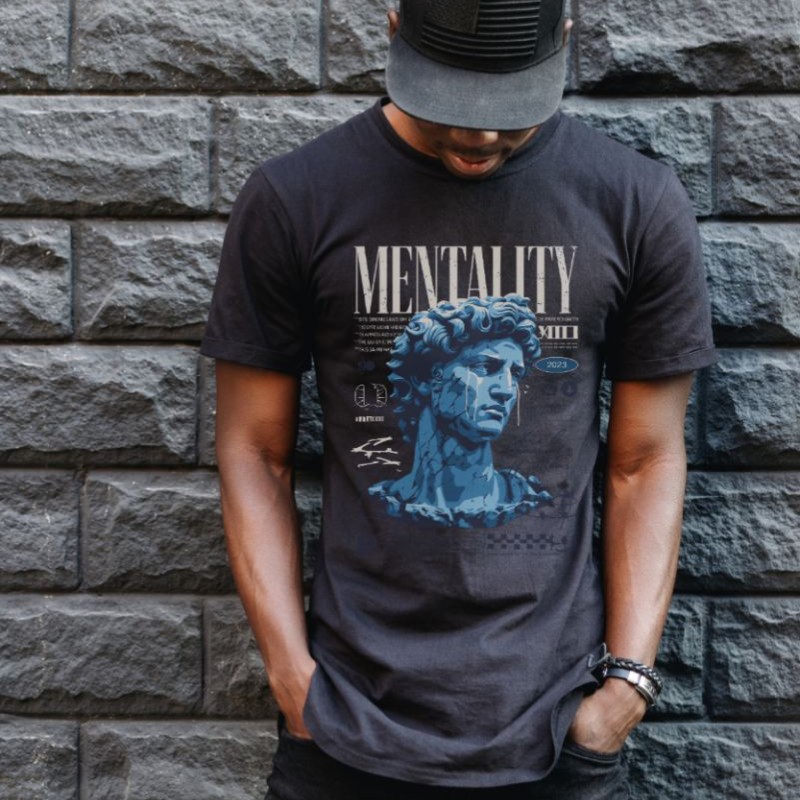 Unisex Oversize 24/1 Penye DTF Baskılı Tişört - DTF96 Unisex Oversize 24/1 Penye DTF Baskılı Tişört - DTF96