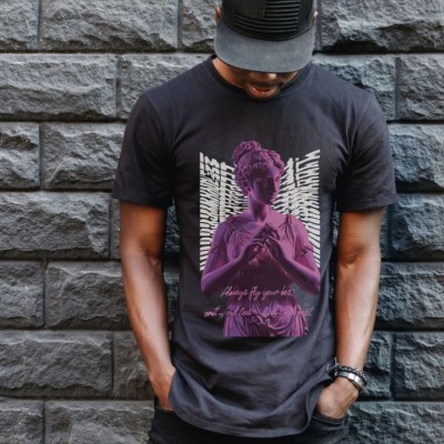 Unisex Oversize 24/1 Penye DTF Baskılı Tişört - DTF97 Unisex Oversize 24/1 Penye DTF Baskılı Tişört - DTF97