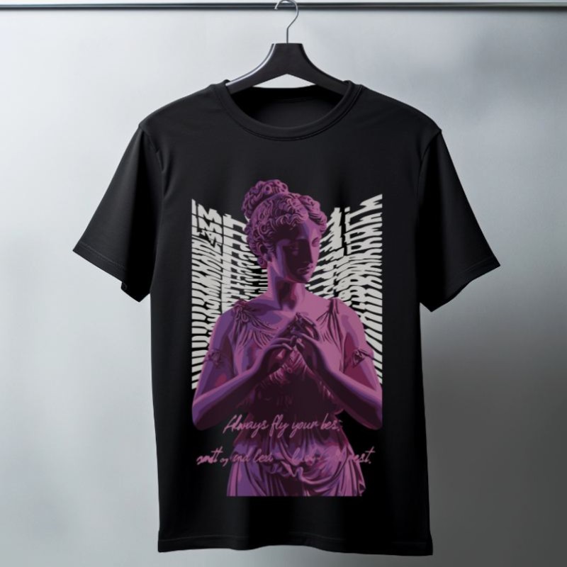 Unisex Oversize 24/1 Penye DTF Baskılı Tişört - DTF97 Unisex Oversize 24/1 Penye DTF Baskılı Tişört - DTF97