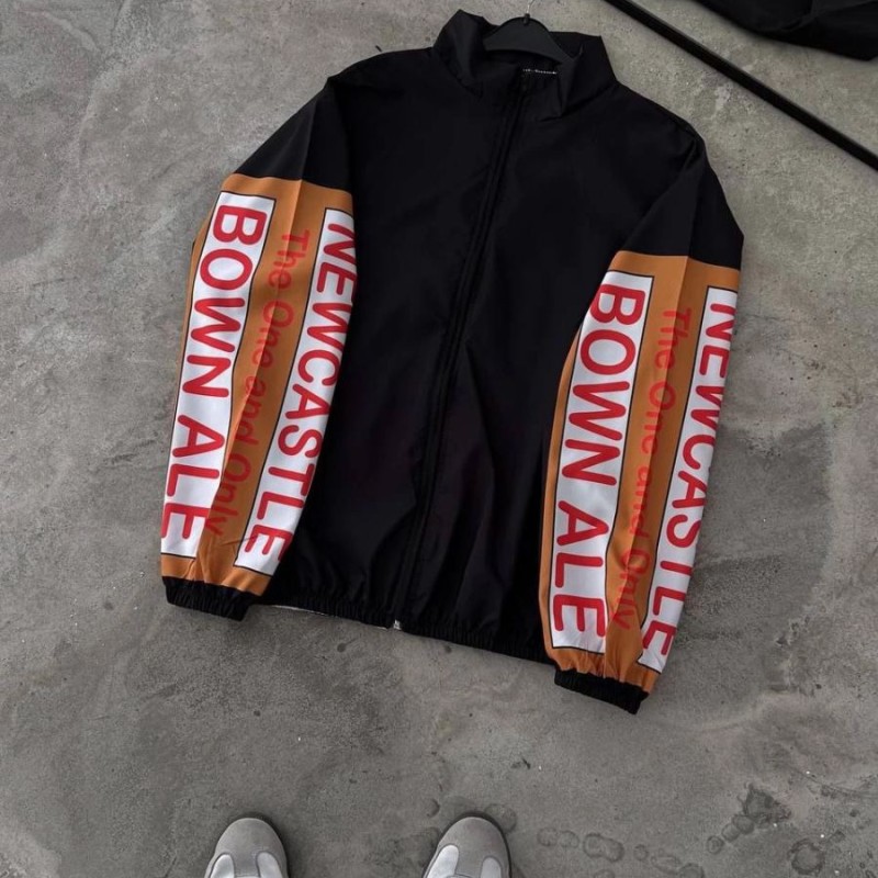 Unisex Vintage Baskılı Paraşüt Rüzgarlık - Siyah Unisex Vintage Baskılı Paraşüt Rüzgarlık - Siyah