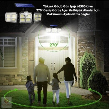 Uzaktan Kumandalı 122 Led Sensörlü Bahçe Lambası Uzaktan Kumandalı 122 Led Sensörlü Bahçe Lambası