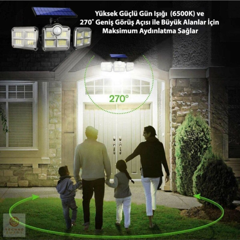 Uzaktan Kumandalı 122 Led Sensörlü Bahçe Lambası Uzaktan Kumandalı 122 Led Sensörlü Bahçe Lambası