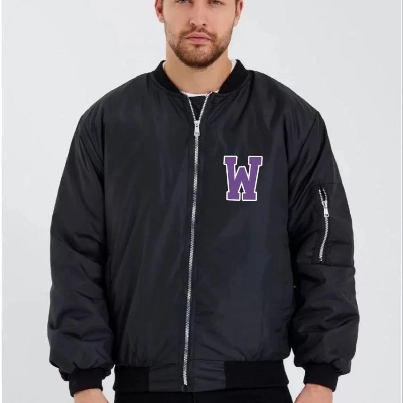 Wild One Baskılı Erkek Bomber Mont – Panter Desenli, Fermuarlı, Kapitone Astarlı Ceket - Siyah Wild One Baskılı Erkek Bomber Mont – Panter Desenli, Fermuarlı, Kapitone Astarlı Ceket - Siyah