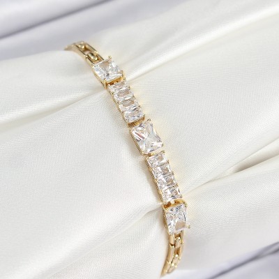 Xuping Pirinç Parçalı Su Yolu Model Gold Renk Kadın Bileklik Xuping Pirinç Parçalı Su Yolu Model Gold Renk Kadın Bileklik
