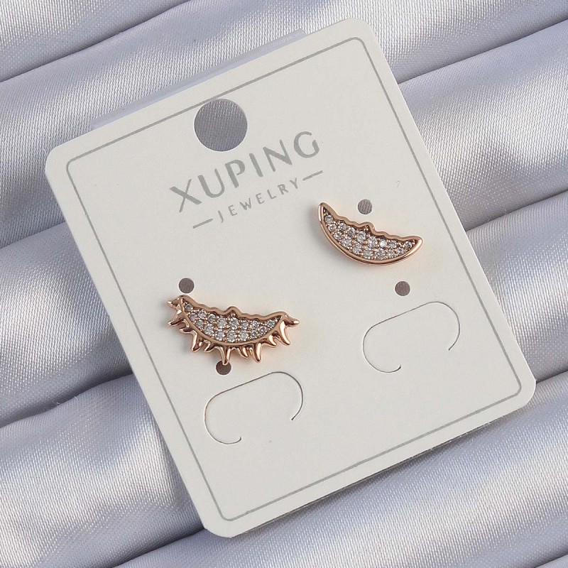 Xuping Rose Renk Zirkon Taşlı Ay ve Güneş Tasarımlı Küpe Xuping Rose Renk Zirkon Taşlı Ay ve Güneş Tasarımlı Küpe
