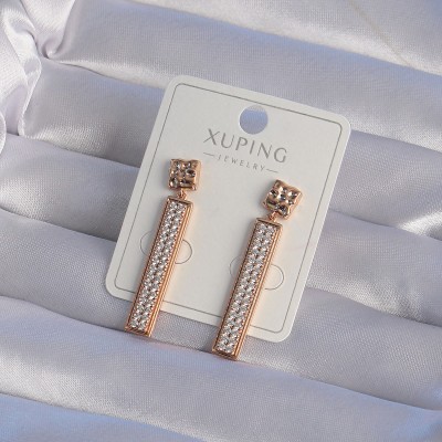 Xuping Rose Renk Zirkon Taşlı Su Yolu Küpe Xuping Rose Renk Zirkon Taşlı Su Yolu Küpe