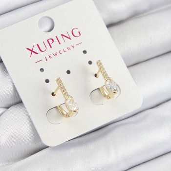 Xuping Zirkon Taşlı I Model Gold Renk Kadın Küpe Xuping Zirkon Taşlı I Model Gold Renk Kadın Küpe