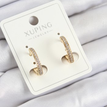 Xuping Zirkon Taşlı I Model Gold Renk Kadın Küpe Xuping Zirkon Taşlı I Model Gold Renk Kadın Küpe