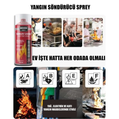 Yangın Savar Tüpü Sprey Yangın Savar Tüpü Sprey