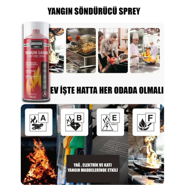 Yangın Savar Tüpü Sprey Yangın Savar Tüpü Sprey