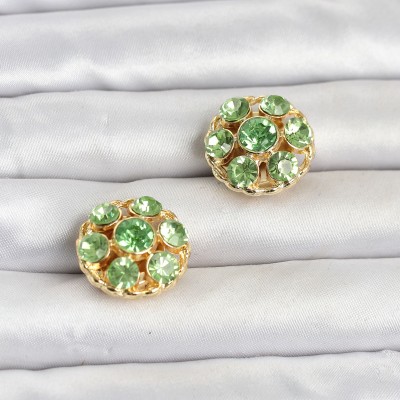 Yeşil Zirkon Taşlı Düğme veya Manşet Broşu Yeşil Zirkon Taşlı Düğme veya Manşet Broşu