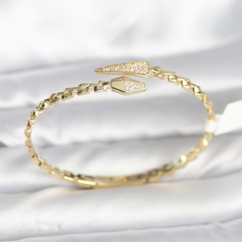 Yılan Model Pirinç Gold Renk Kadın Kelepçe Bileklik Yılan Model Pirinç Gold Renk Kadın Kelepçe Bileklik