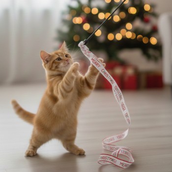 Yılbaşı Temalı Kedi Oyun Oltası Yılbaşı Temalı Kedi Oyun Oltası