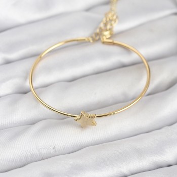 Yıldız Model Gold Renk Kadın Bileklik Yıldız Model Gold Renk Kadın Bileklik