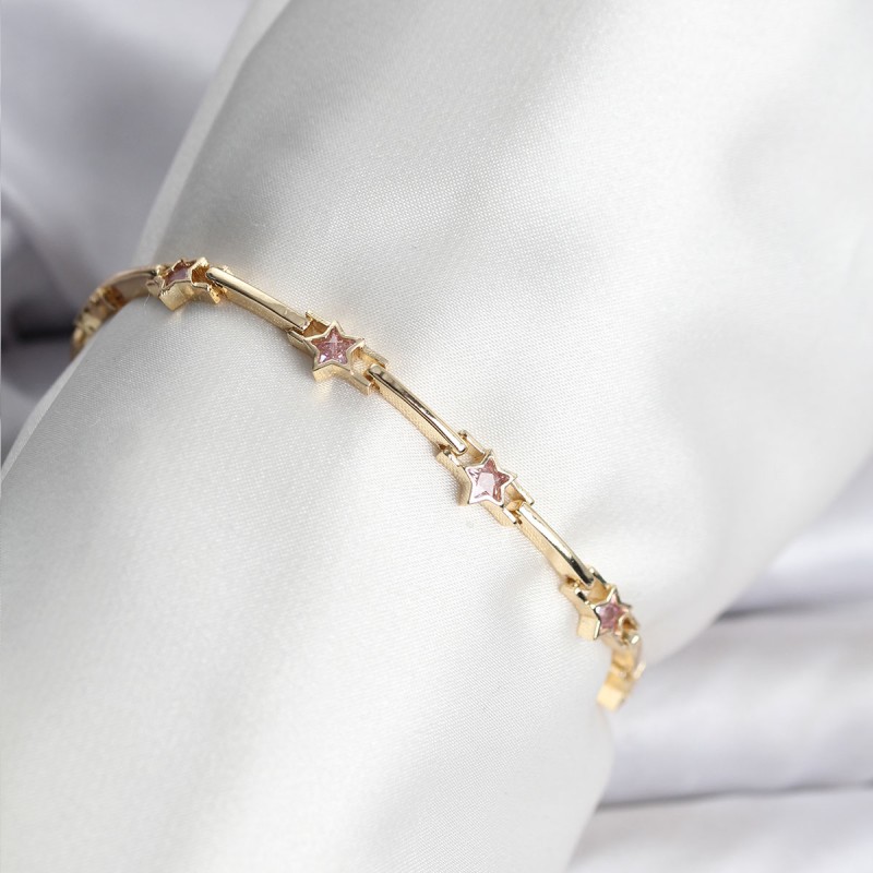 Yıldız Model Gold Renk Pirinç Bileklik Yıldız Model Gold Renk Pirinç Bileklik