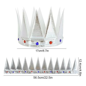 Yumuşak Gümüş Kral Tacı 55 cm Yumuşak Gümüş Kral Tacı 55 cm