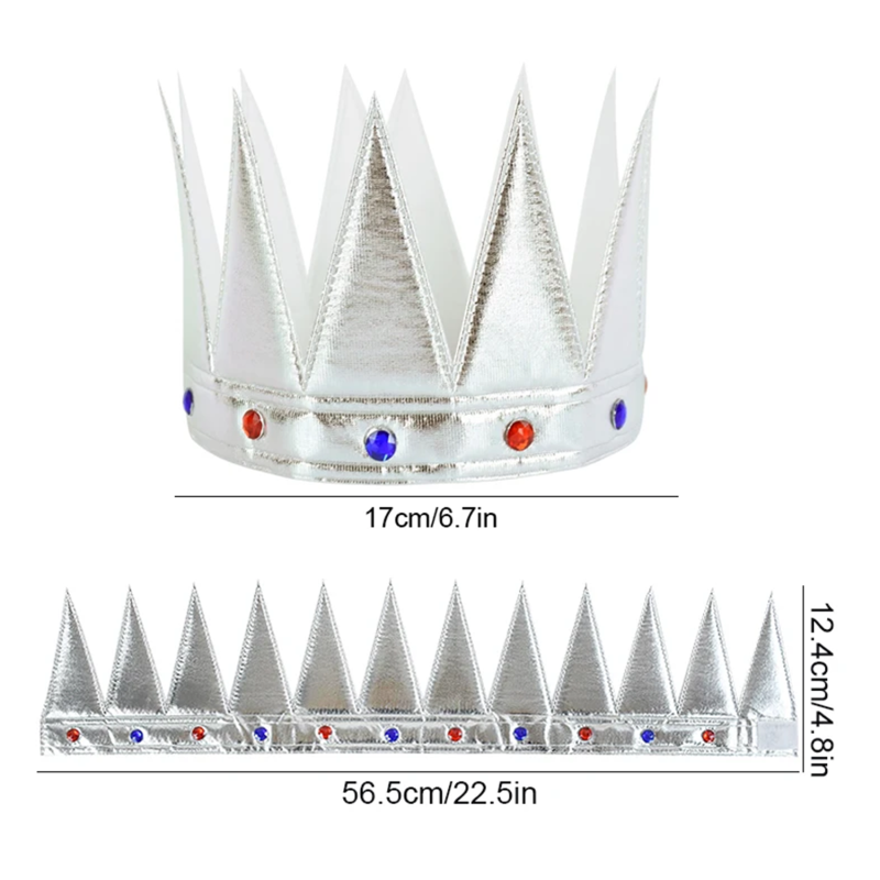 Yumuşak Gümüş Kral Tacı 55 cm Yumuşak Gümüş Kral Tacı 55 cm