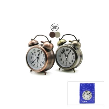 Yuvarlak Eskitme Metal Çalar Saat Yuvarlak Eskitme Metal Çalar Saat